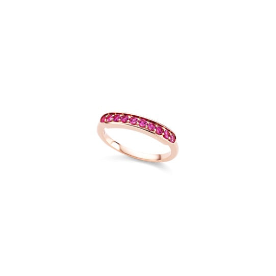 Jane Taylor Half Eternity Band in Hot Pink Sapphire