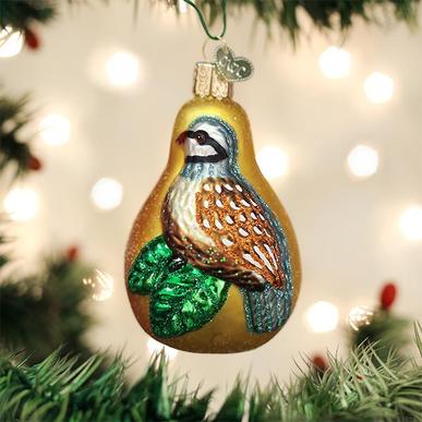 Old World Christmas Partridge In A Pear Ornament