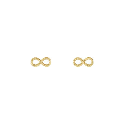 Infinity-Inspired Rope Studs in Yellow Gold