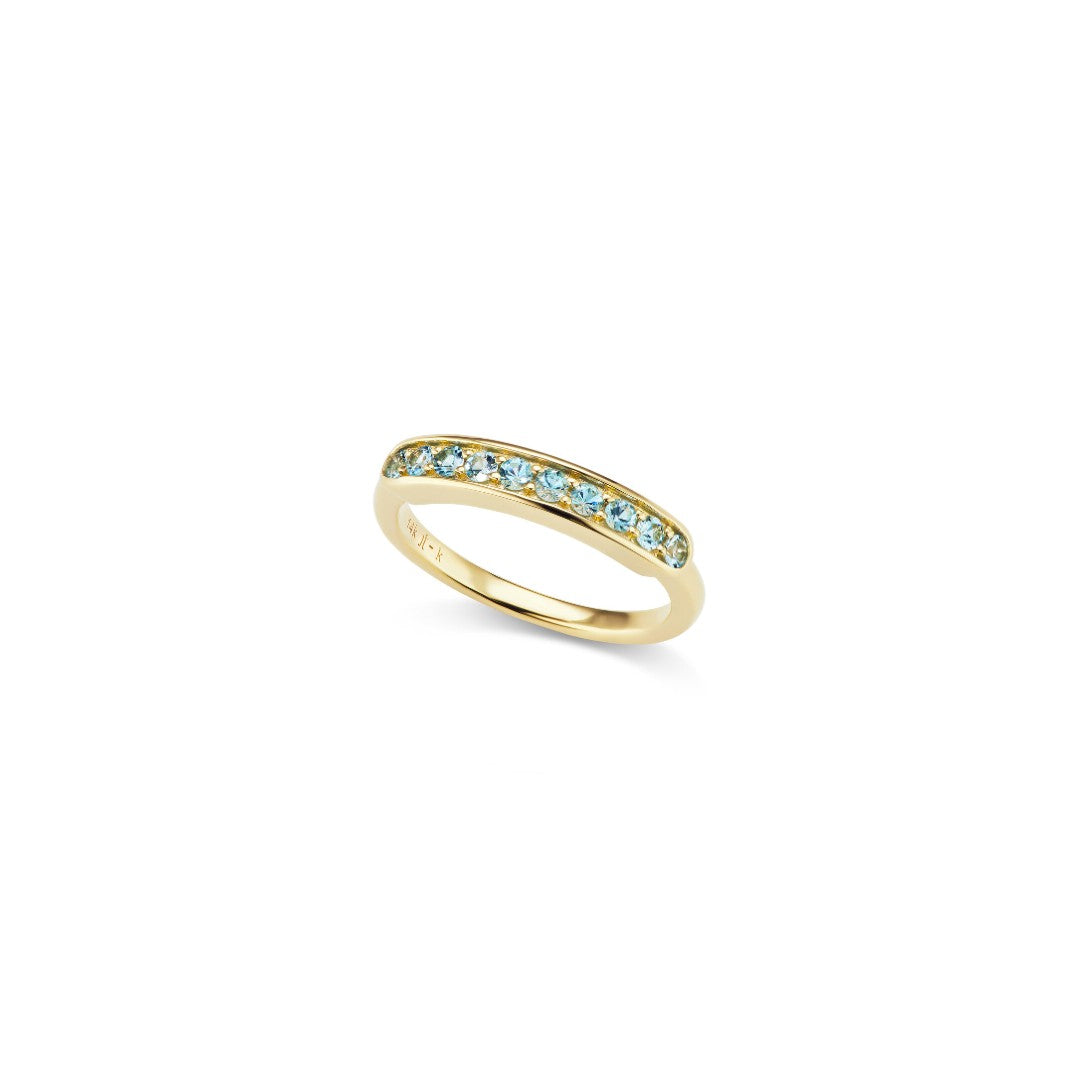 Jane Taylor Half Eternity Band in Blue Topaz