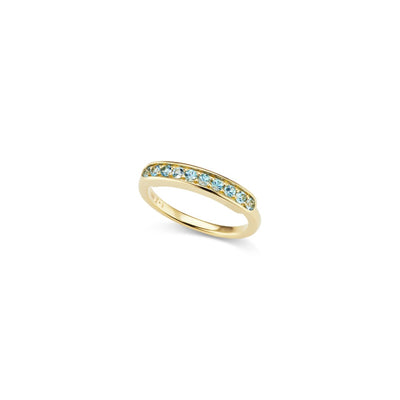 Jane Taylor Half Eternity Band in Blue Topaz