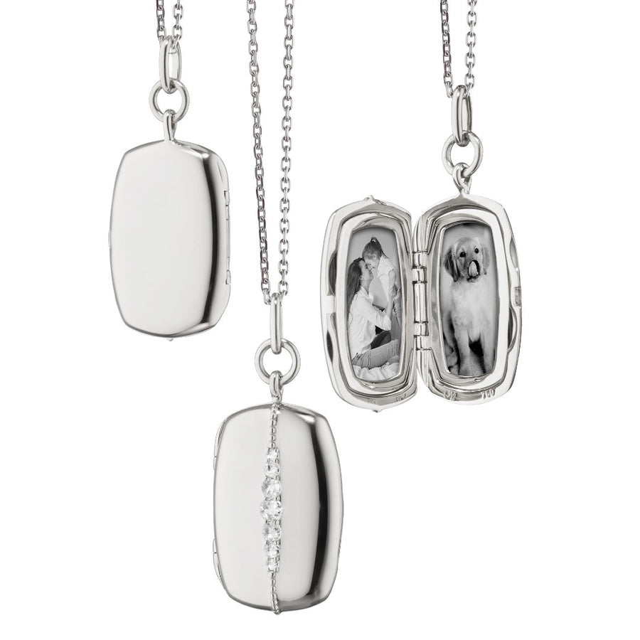 Monica Rich Kosann Kate Slim Rectangle Locket Necklace