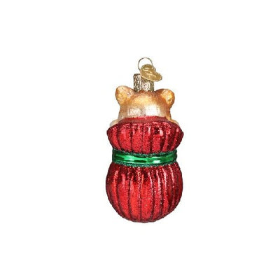 Old World Christmas Letting the Cat Out of the Bag Ornament