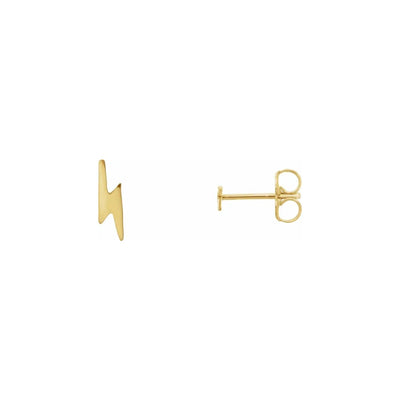 Lightning Bolt Studs in Yellow Gold