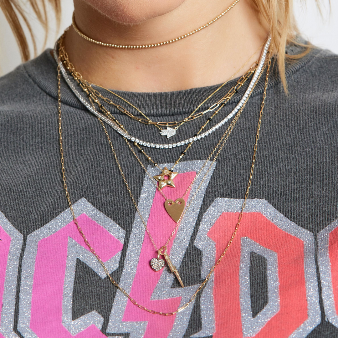 Rachel Reid Long Diamond Lightning Bolt Charm