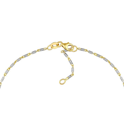 Lumacina Chain Anklet in Two Tone Gold