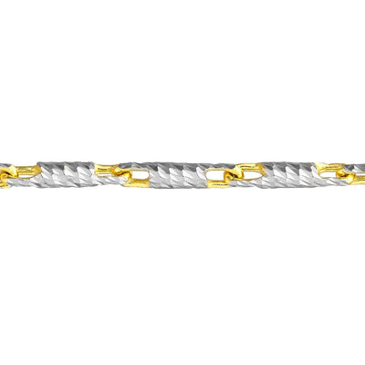 Lumacina Chain Anklet in Two Tone Gold
