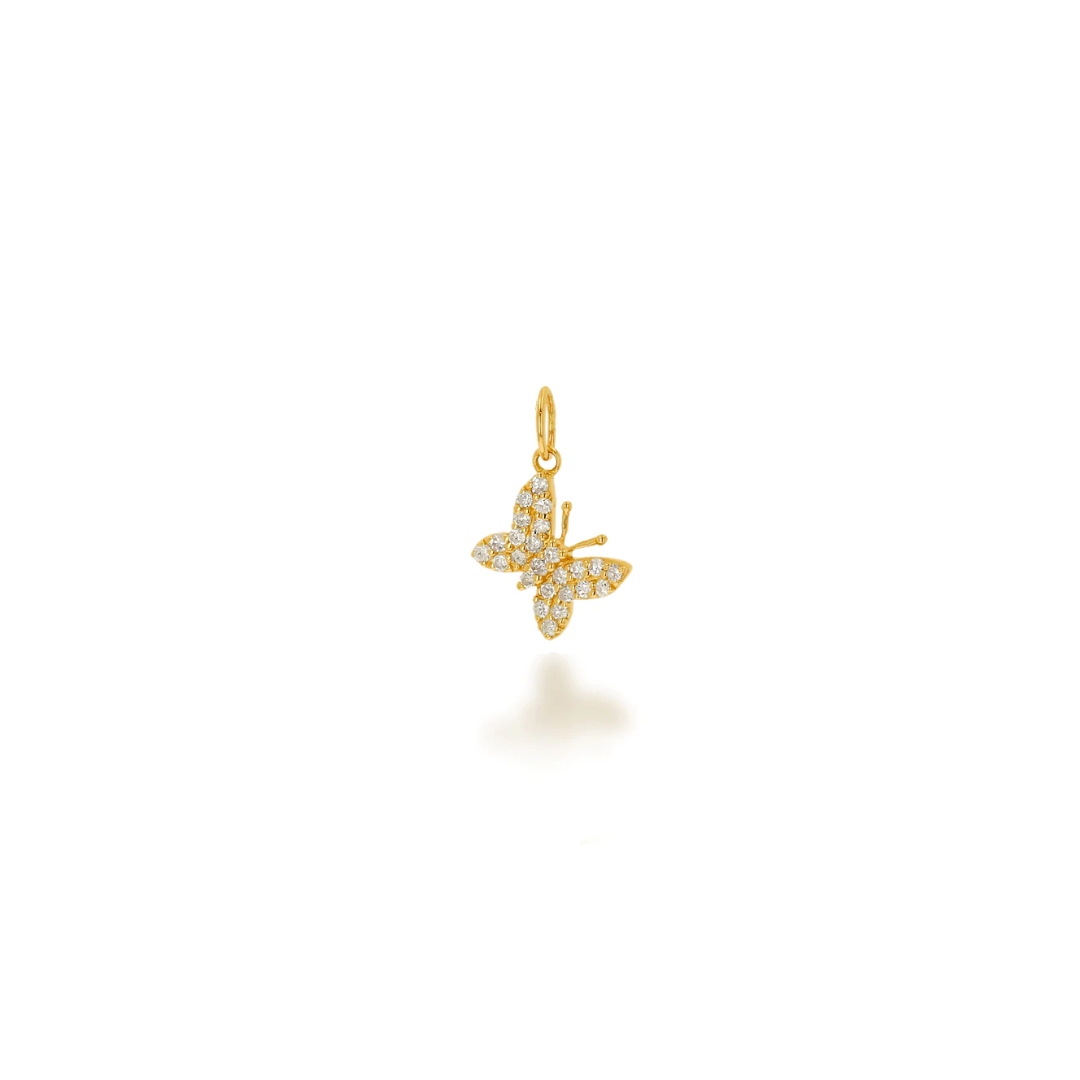 Rachel Reid Mini Pave Diamond Butterfly Charm