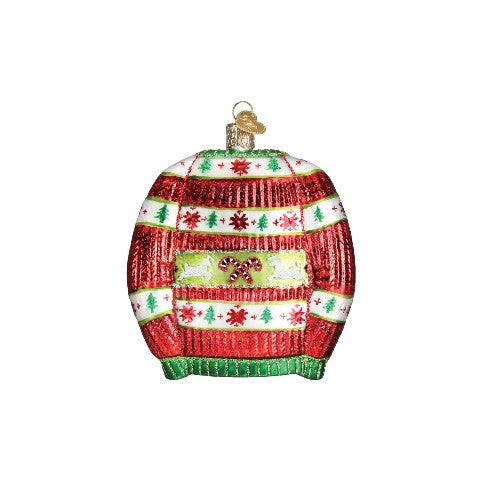 Old World Christmas Festive Christmas Sweater Ornament