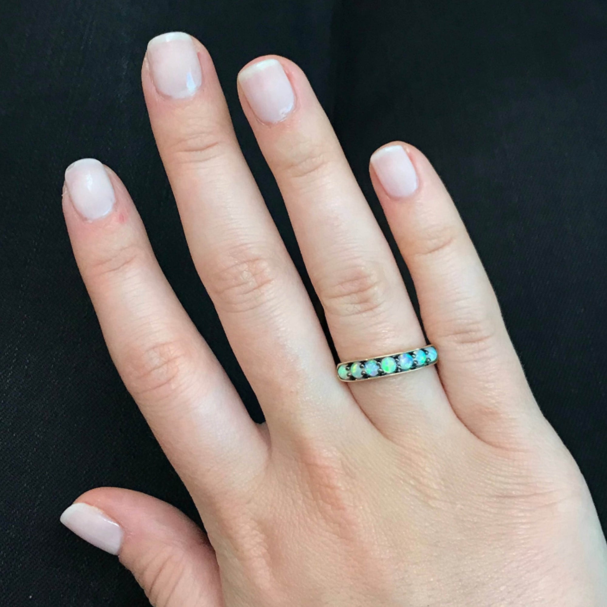 Jane Taylor Half Eternity Band in Opal