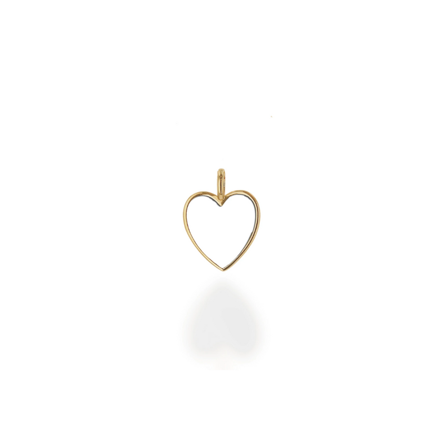 Rachel Reid Oversized White Enamel Heart Charm