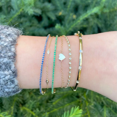 Rachel Reid Blue Sapphire Bangle Bracelet
