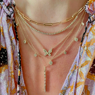 Rachel Reid Diamond Baguette Stick Charm