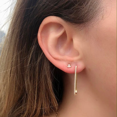 Rachel Reid Large Diamond Rectangle Hoops