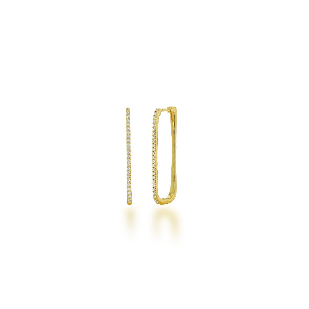 Rachel Reid Large Diamond Rectangle Hoops