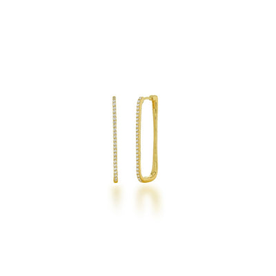 Rachel Reid Large Diamond Rectangle Hoops