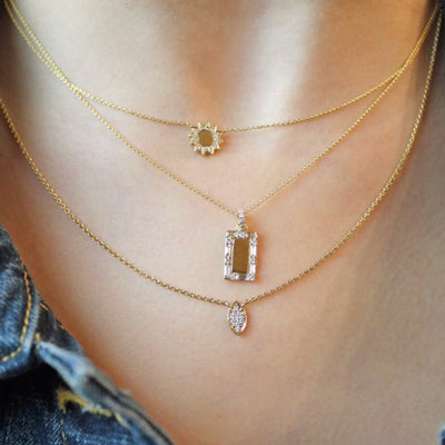 Rachel Reid Mini Diamond Sun Necklace