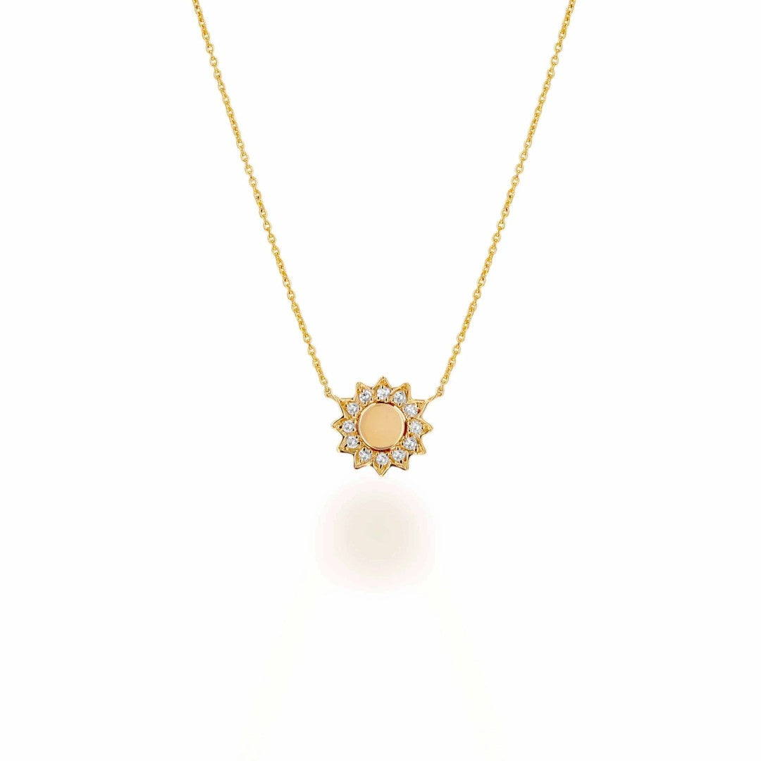 Rachel Reid Mini Diamond Sun Necklace