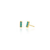 Rachel Reid Mini Turquoise Bar Stud Earrings