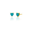 Rachel Reid Turquoise Heart Stud Earrings