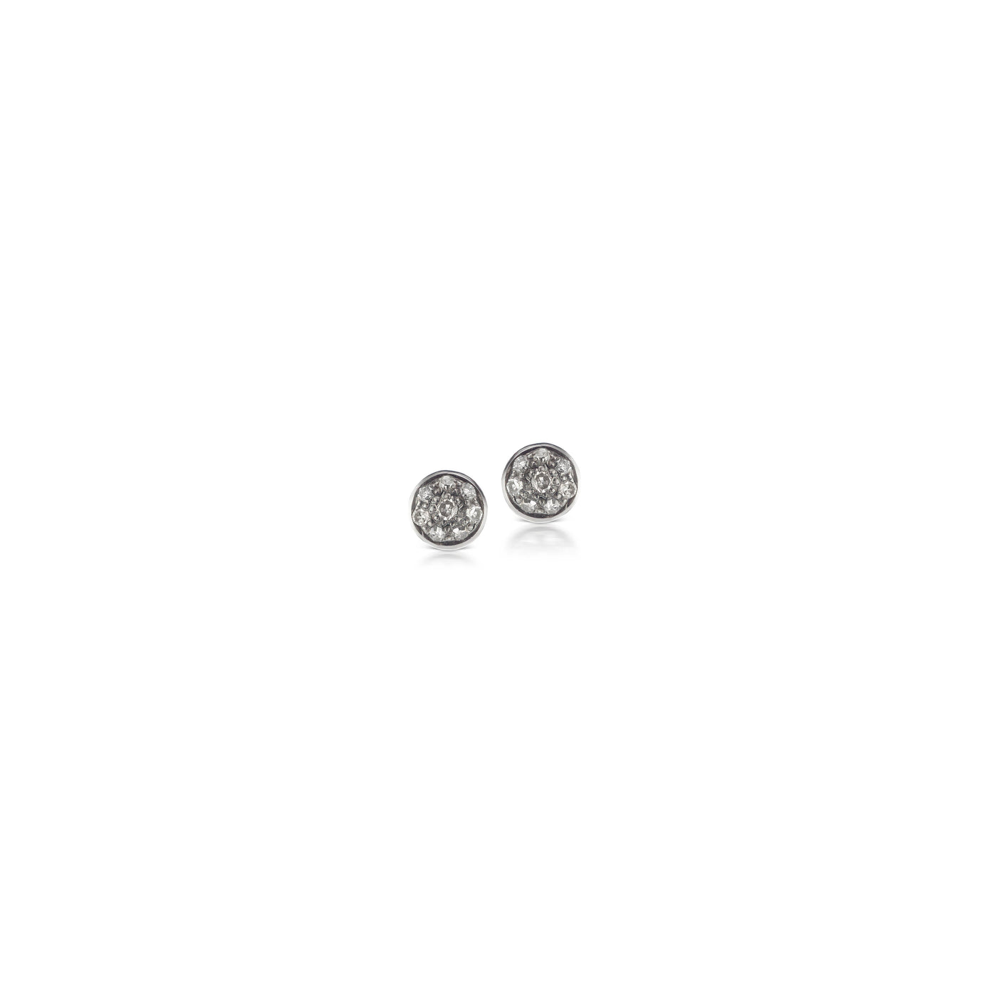 Tara Mikolay Raw Diamond Tiny Round Stud Earring
