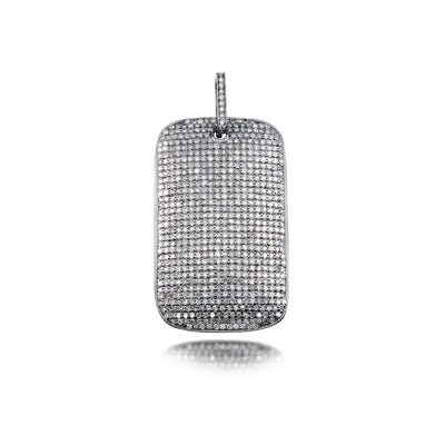 Tara Mikolay Raw Diamond Dog Tag Charm
