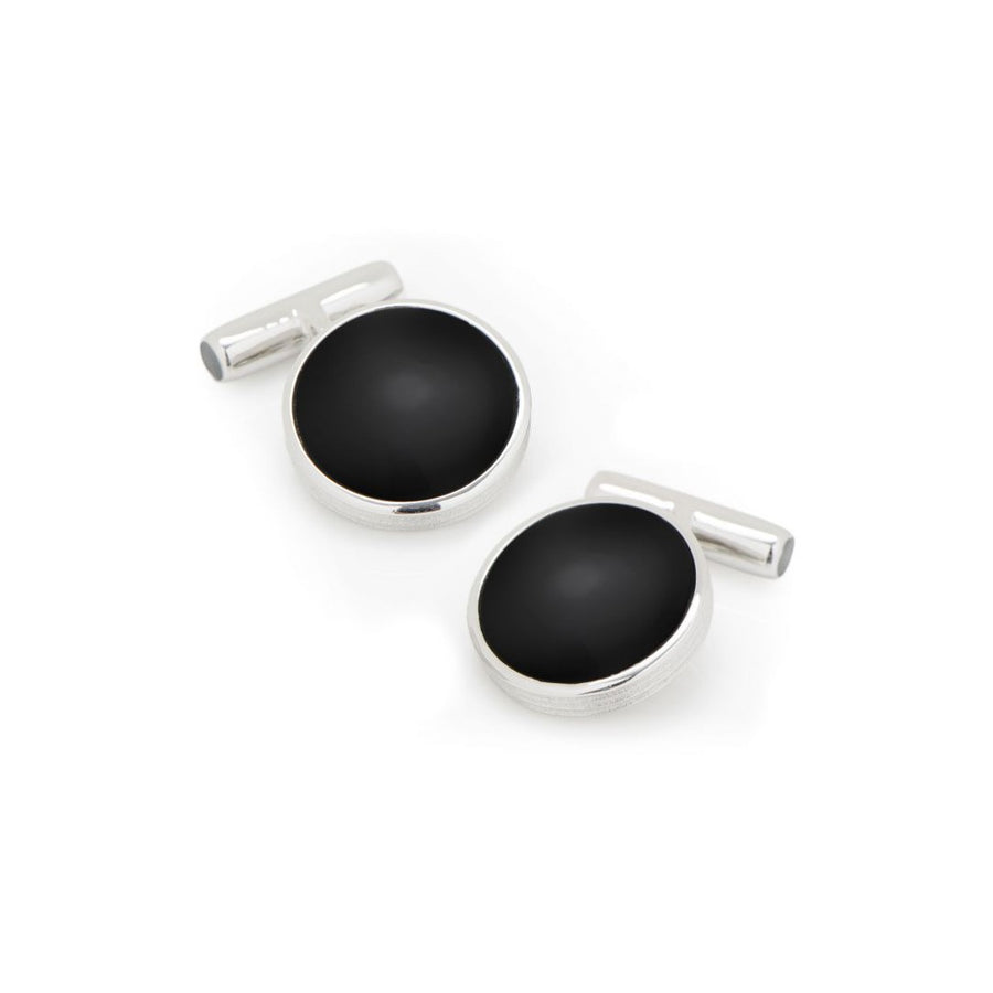 Ribbed Onyx Cufflinks