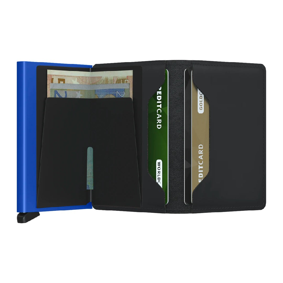Secrid Slim Wallet Matte Black & Blue
