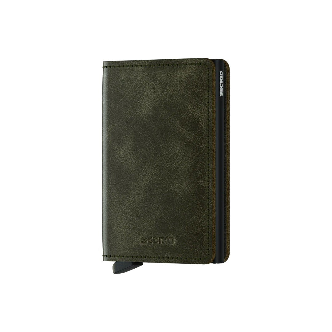 Secrid Slim Wallet Vintage Olive Black