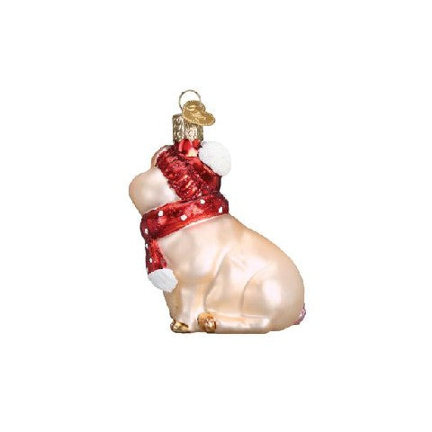 Old World Christmas Snowy Pig Ornament