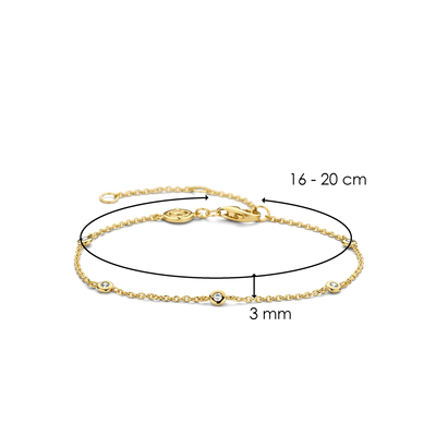 Ti Sento Milano Gold Zirconia By the Yard Bracelet