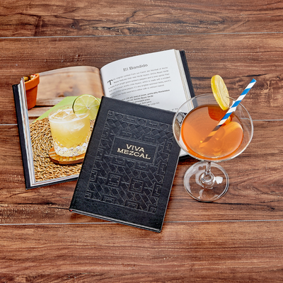 Viva Mezcal Black Bonded Leather Keepsake Book