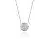 Diamond Cluster Pendant Necklace in White Gold