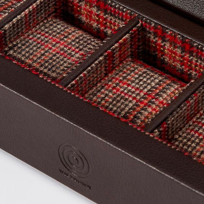 WOLF WM Brown 5 Piece Watch Box in Brown