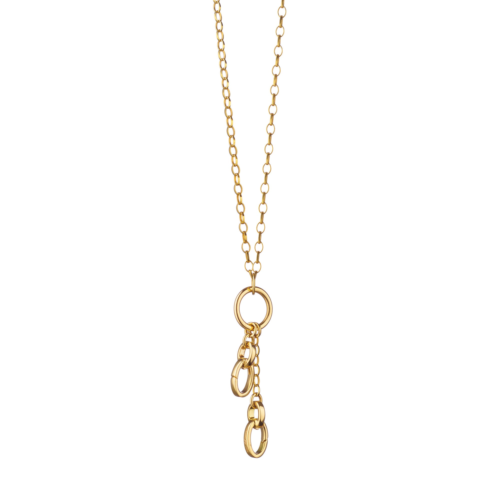 Monica Rich Kosann Small Charm Chain Necklace in Yellow Gold