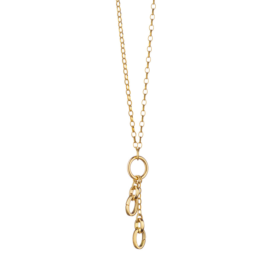 Monica Rich Kosann Small Charm Chain Necklace in Yellow Gold