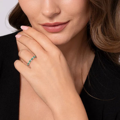 Gabriel & Co. Emerald & Diamond Ring