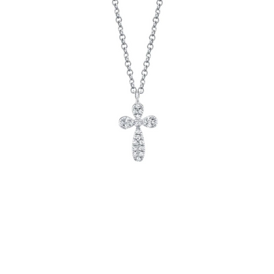 Shy Creation Diamond Pave Cross Necklace