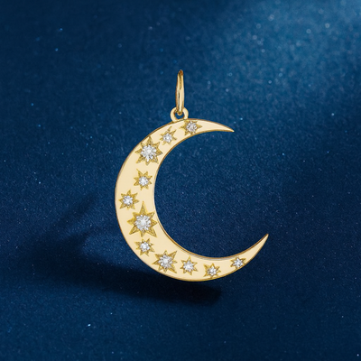 Tara Mikolay Diamond Crescent Moon Charm