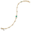 Monica Rich Kosann Staggered Diamond & Emerald Tennis Bracelet