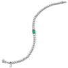 Monica Rich Kosann Bezel Set Diamond & Emerald Tennis Bracelet