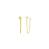 50/50 Curb Chain Front-to-Back Earrings