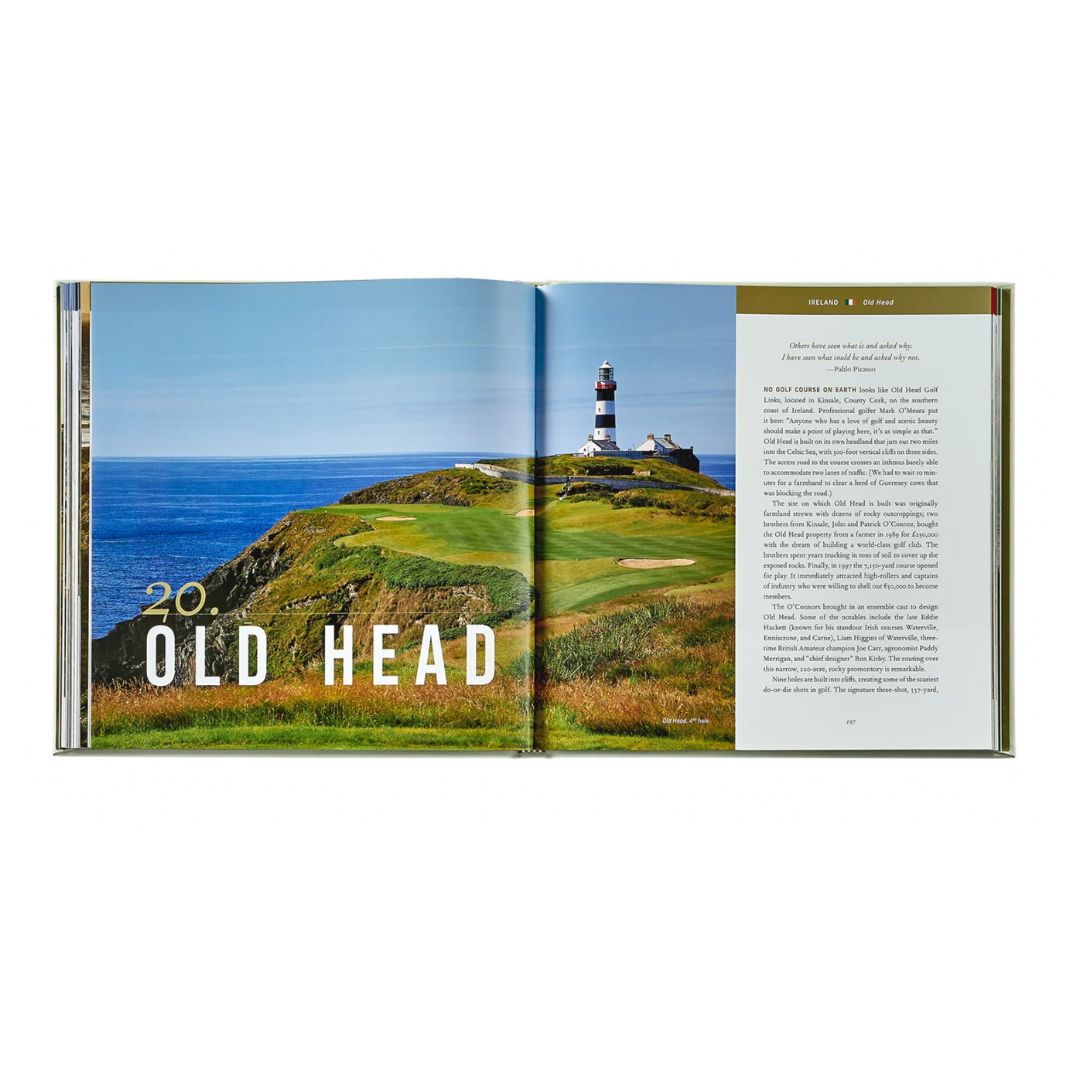 Golfing the British Isles Leather Bound Keepsake Book