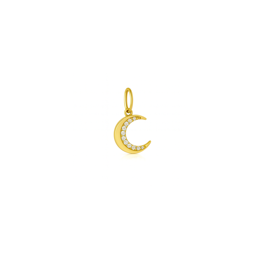 Tara Mikolay Small Diamond Crescent Moon Charm