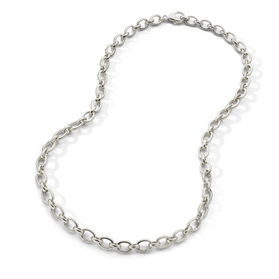 Audrey Link Charm Necklace in Sterling Silver