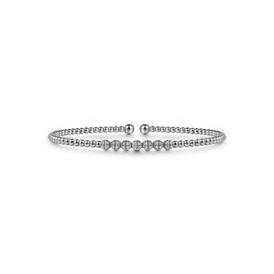 Gabriel & Co. Bujukan Bead and Cluster Diamond Bangle