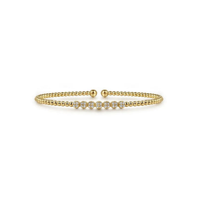 Gabriel & Co. Bujukan Bead and Cluster Diamond Bangle