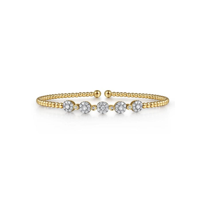 Gabriel & Co. Diamond Cluster Stations Bujukan Bracelet
