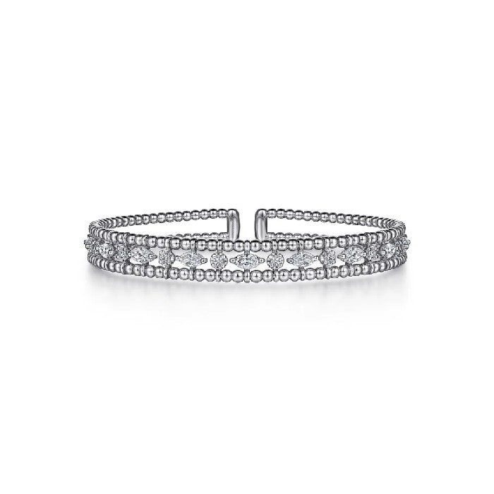 Gabriel & Co. Marquise & Round Diamond Bujukan Cuff Bracelet