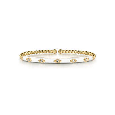 Gabriel & Co. Bujukan Enamel Diamond Split Bangle